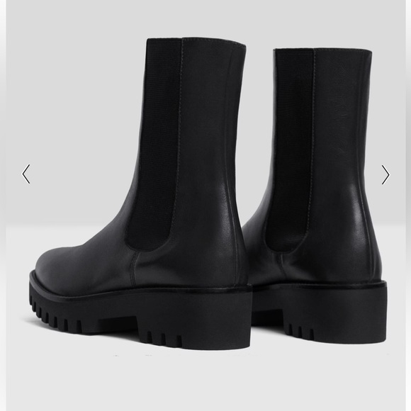 THEORY***CHELSEA BOOTIE In Black Leather**EU 40; US 10 $475 - Picture 5 of 12